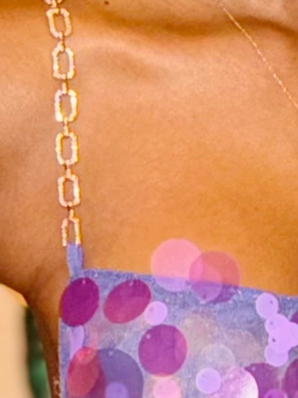 Purple Sequin Open Back mini dress - Picture 3 of 3